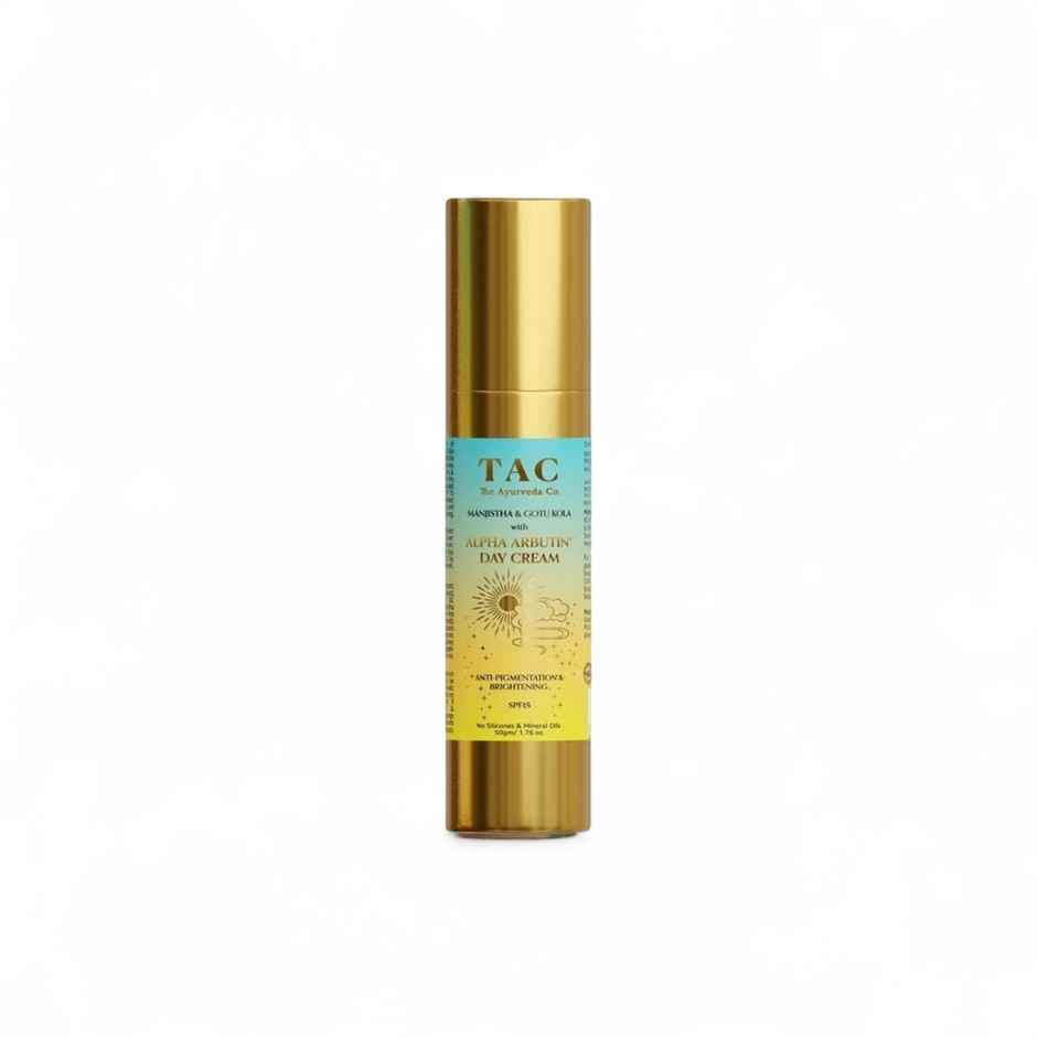 The Ayurveda Co. Day Cream With Spf 15 For Oily & Dry Skin With Arbutin Gotu Kola Face Cream
