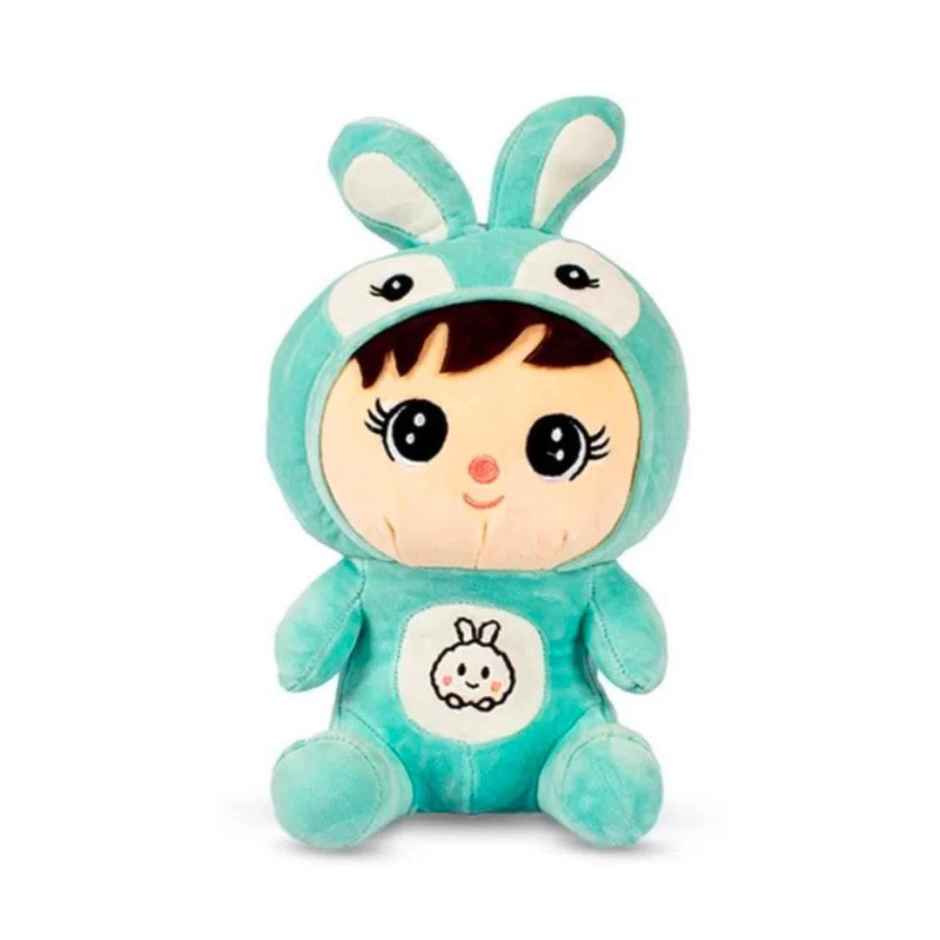 DearJoy Bunny Rabbit with Cap Doll Toy Blue - 27cm