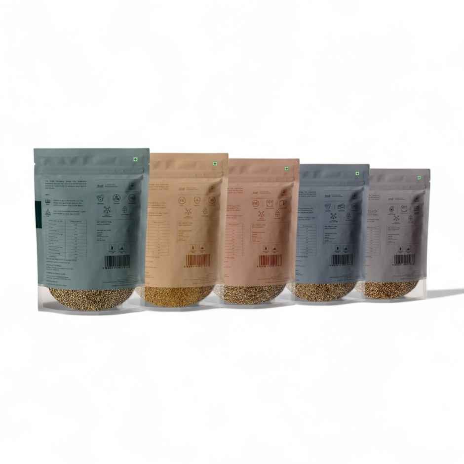 The Millet Company Millet Combo Pack Of 5 | Foxtail Kodo Barnyard Browntop And Little Millet