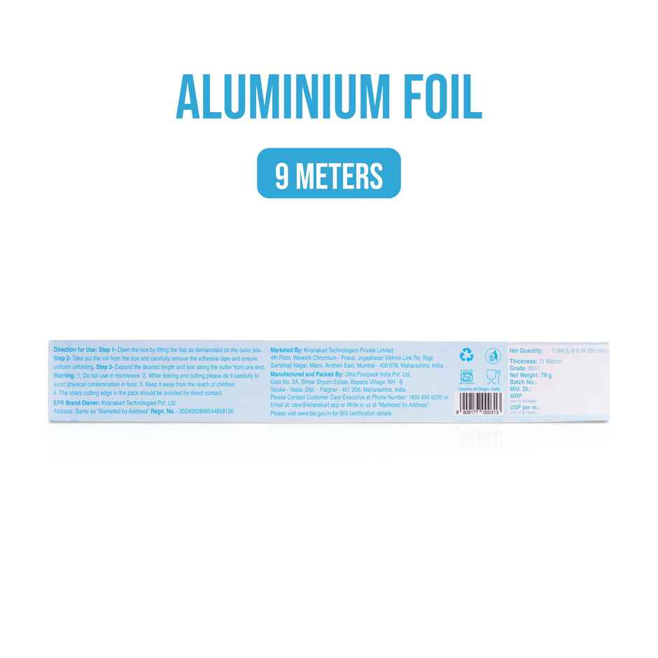 BAY6 Aluminium Foil 9 meters, 11 Microns