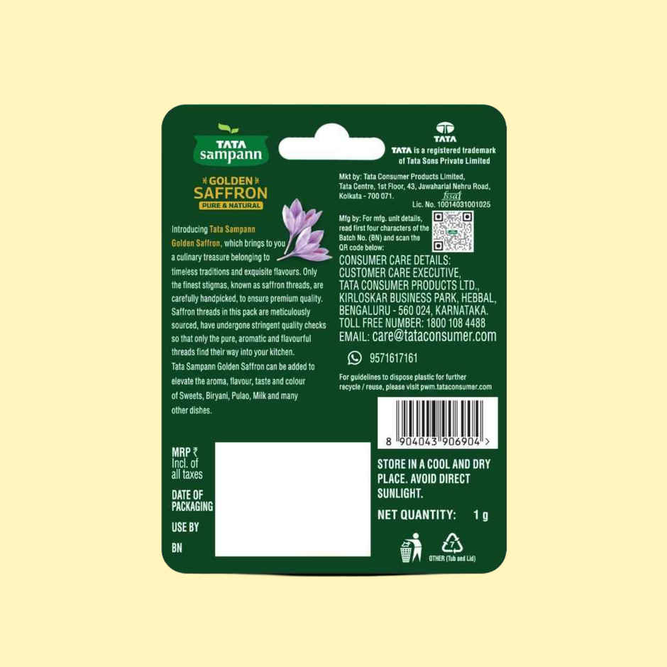 Tata Sampann Golden Saffron | Natural Aroma And Colour | Pure Kesar