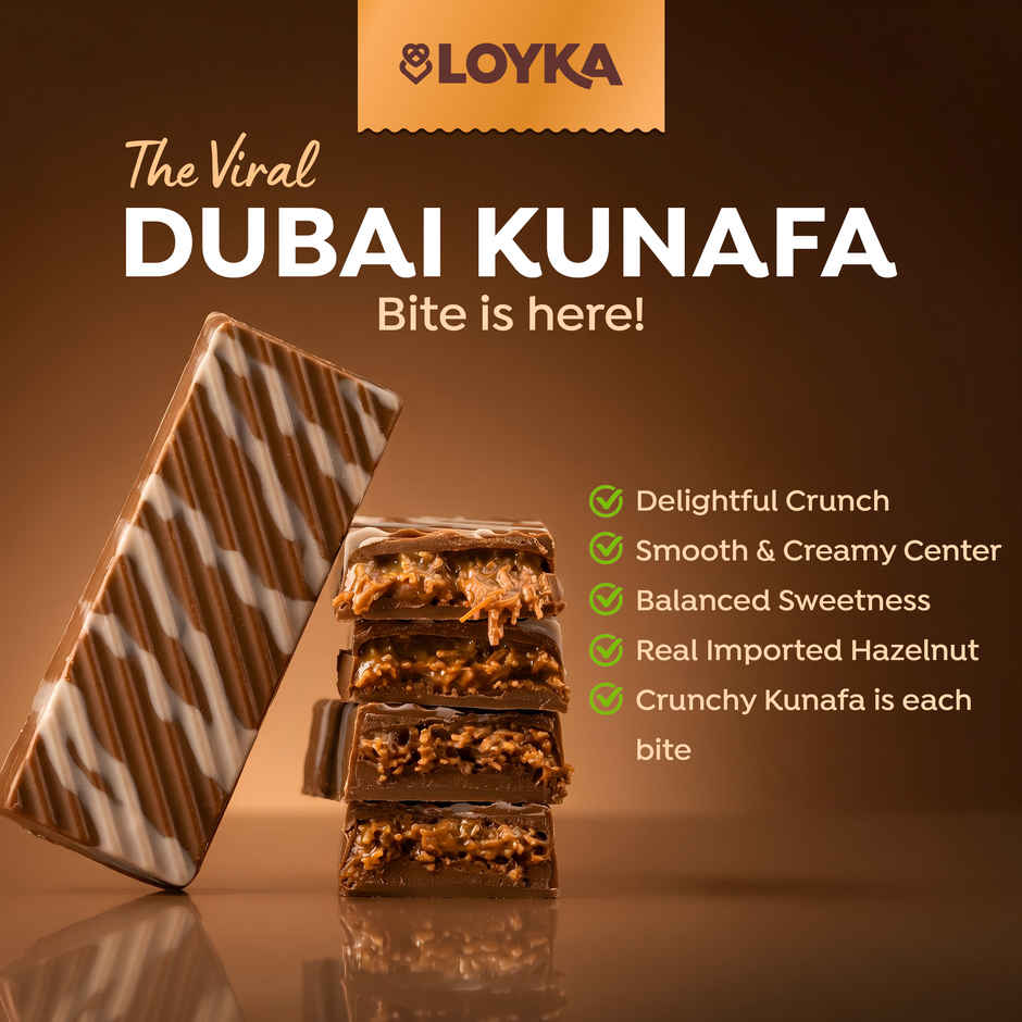 Loyka Hazelnut Dubai Kunafa Choco Bar
