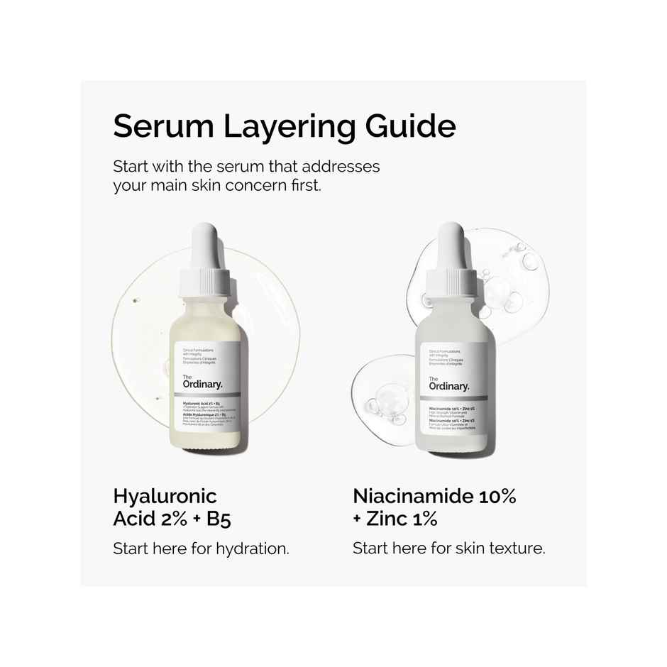 The Ordinary Niacinamide 10% + Zinc 1% (60ml) & The Ordinary Squalane Cleanser (50ml) & The Ordinary Squalane + Amino Acids Lip Balm (15ml) Combo