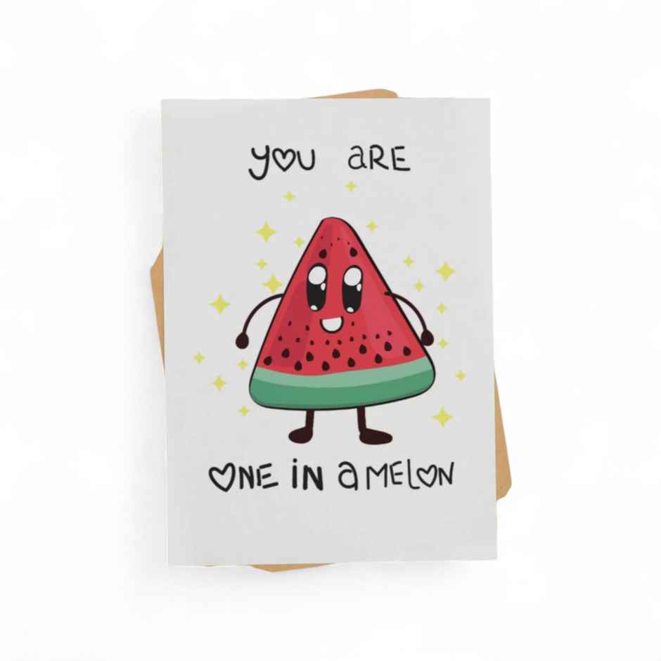 One In Melon Greeting Card | Mad Over Prints