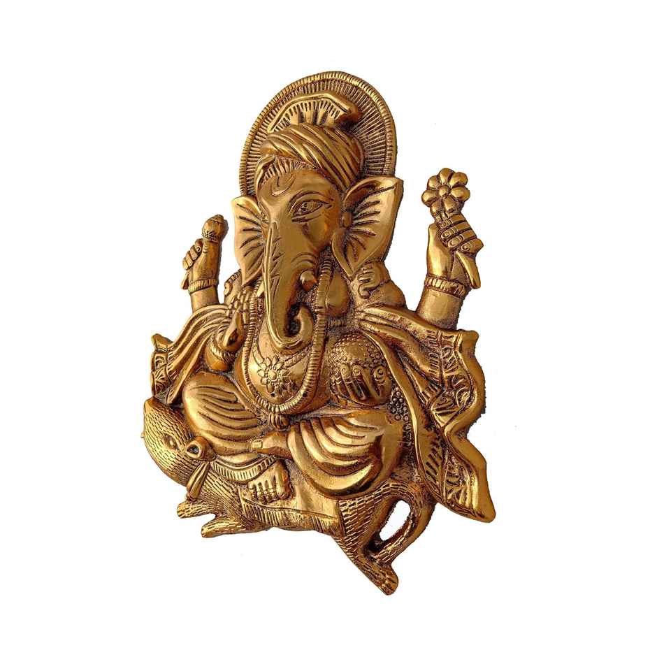 Ganesh Ji Wall Hanging in Gold Polish | Devnidhi