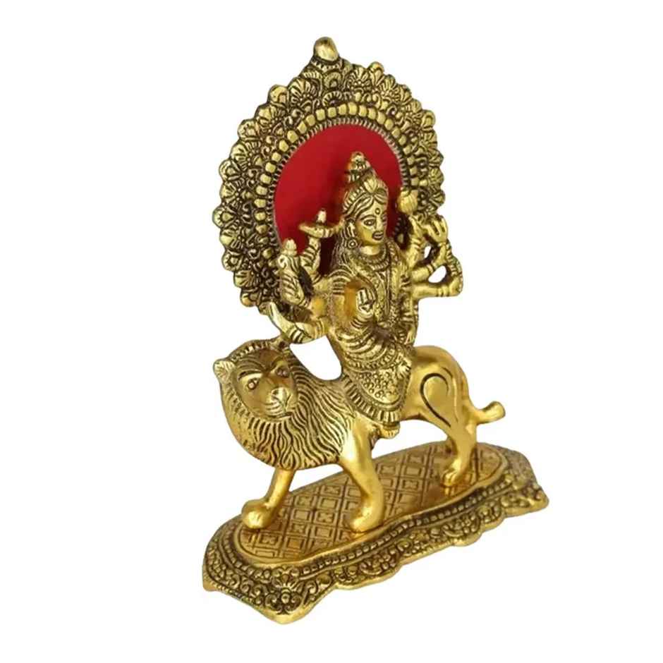 Sherawali Maa Idol in Gold Polish Big Size | Devnidhi