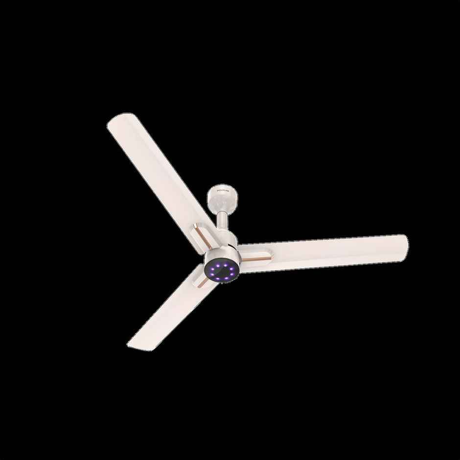 Polycab Wizzy Neo BLDC Ceiling fan, 1200mm, Remote Control, 5-Star, 6 Speed Setting, White Rosegold
