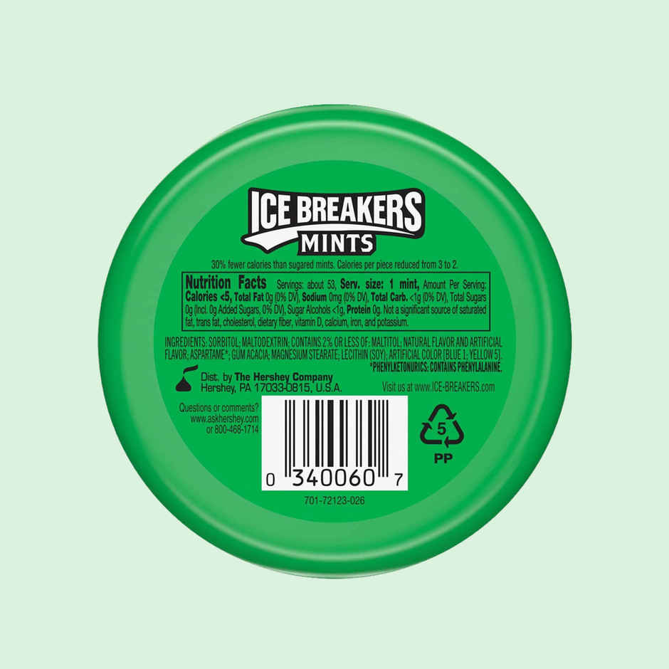 Ice Breakers Sugar Free Mint With Cooling Crystal, Spearmint