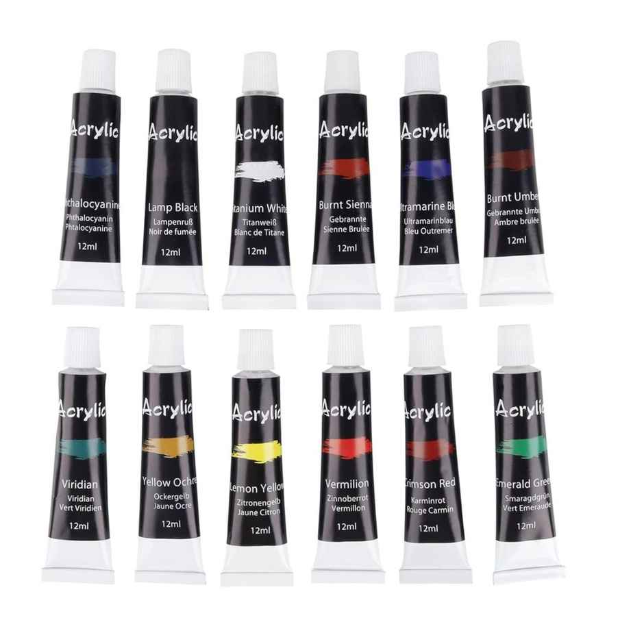 Chrome Artists Acrylic Color Tubes -12 Shades