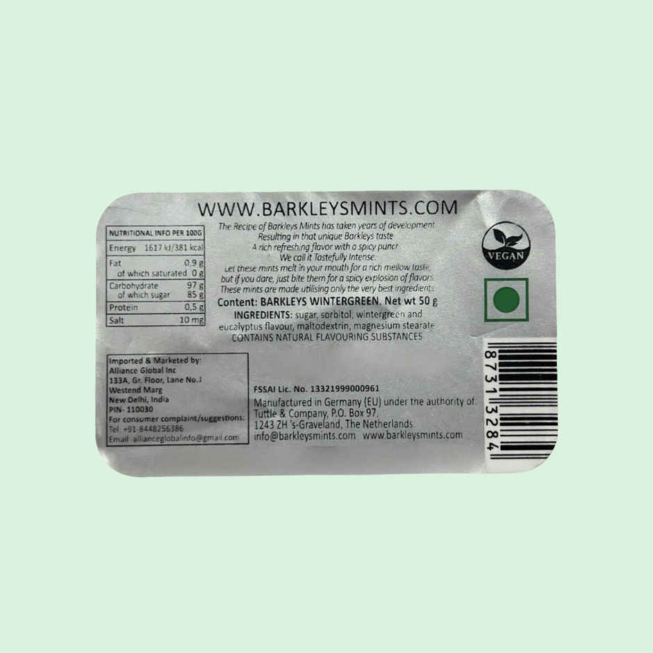 Barkleys Wintergreen Intense Mints