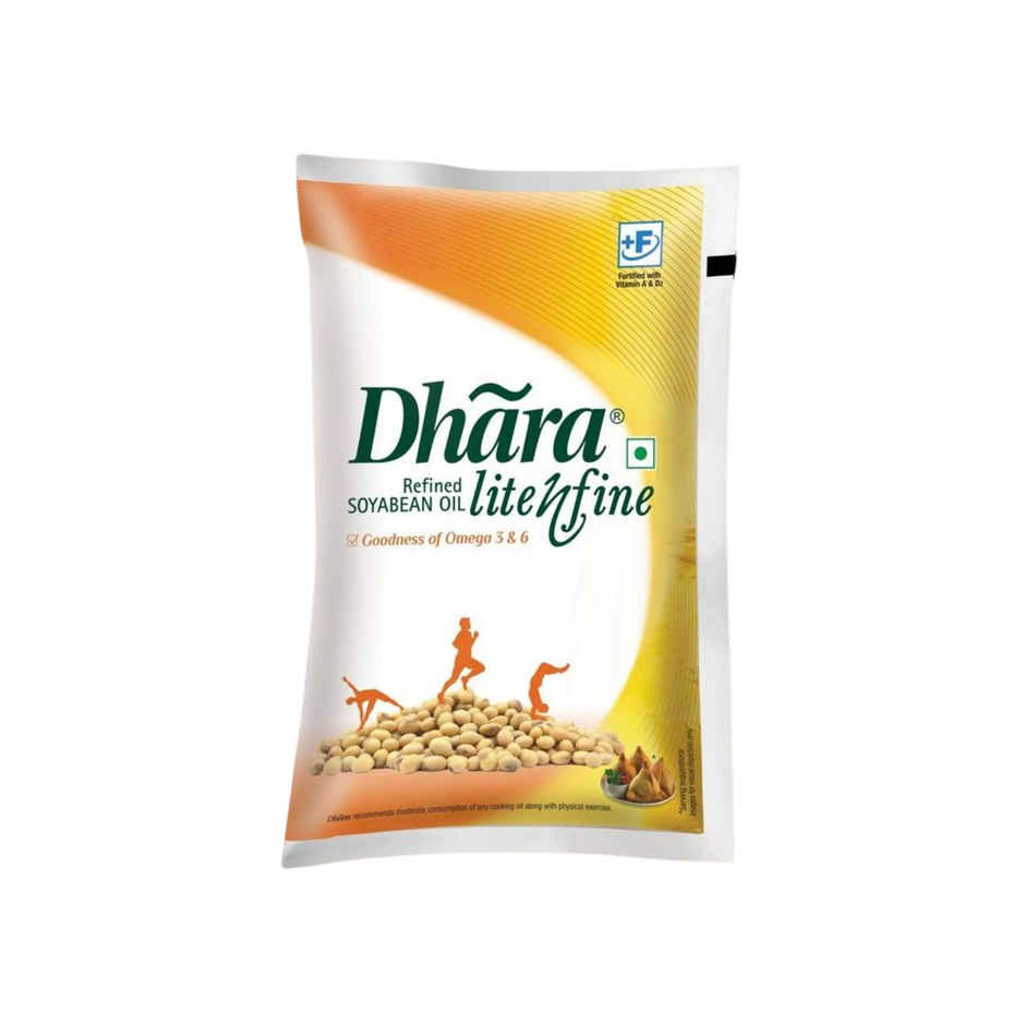 Dhara Lite N Fine Refined Soyabean Oil | Pouch
