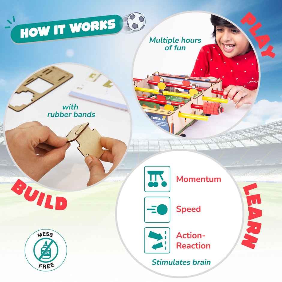 Smartivity Foosball Table Top Indoor Sports Game, Perfect Gift for 6 to 12-Year-Old Kids