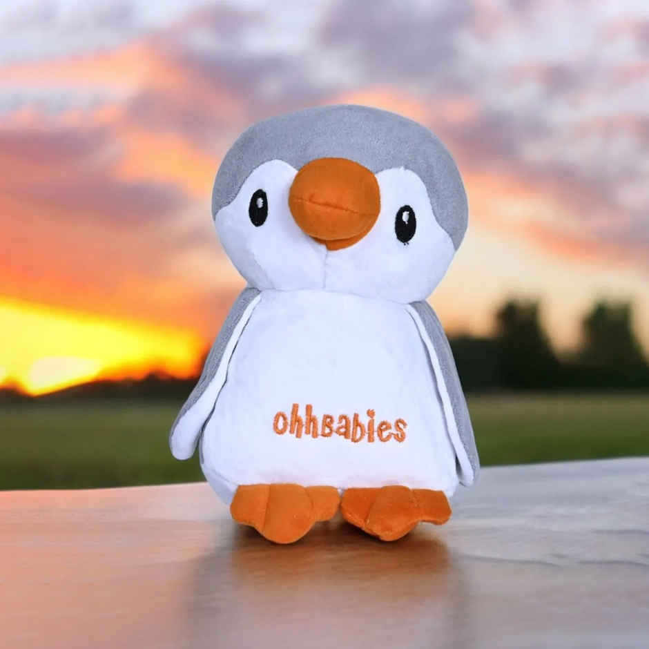 Ohhbabies Penguin Soft Rattle Toy | Grey