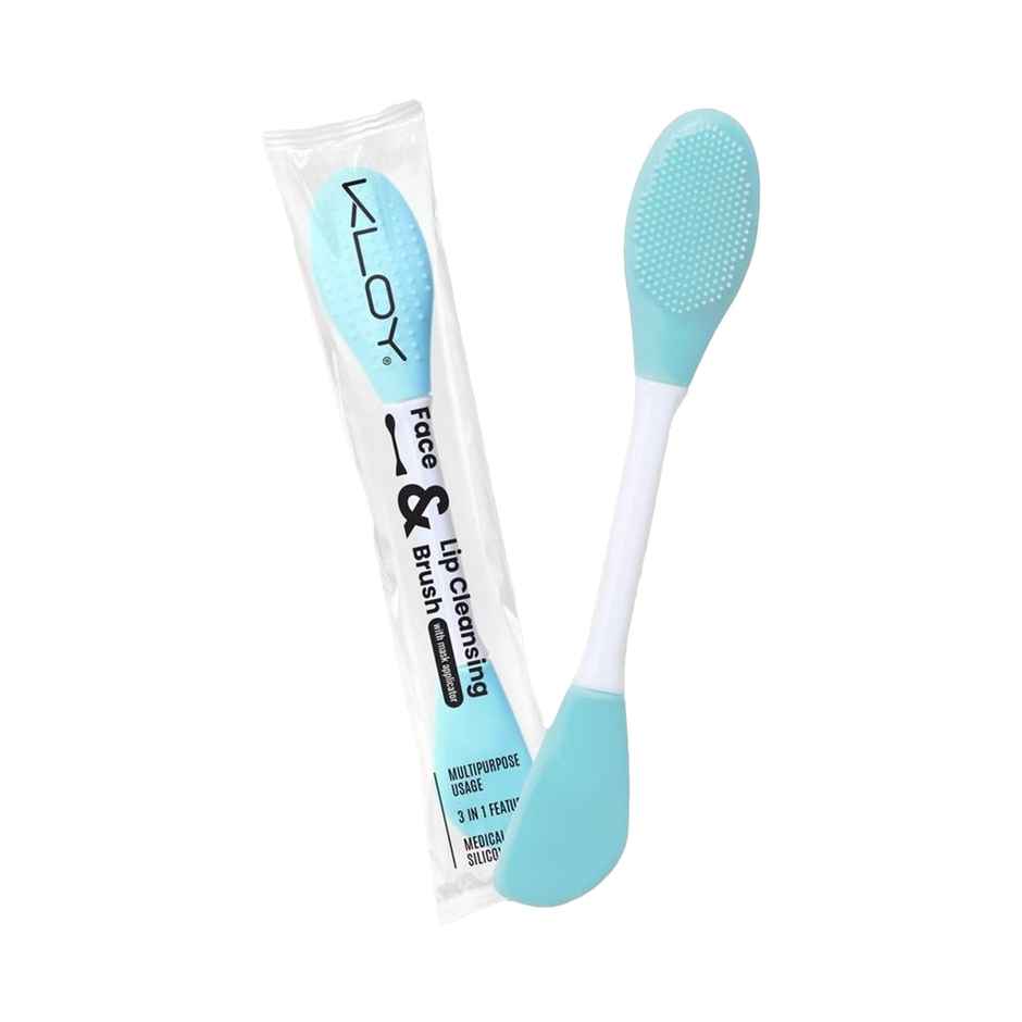 Silicone Face Mask Applicator & Lip Cleansing Brush Made With Ultra Hygienic Soft Silicone bristle for Gentle Exfoliation (Turquoise)