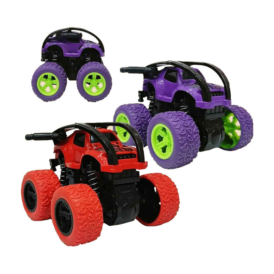 Wembley Monster Truck Tractor Push & Go Toy Trucks Friction Powered 360 Degree Stunt Rotate Toy Car