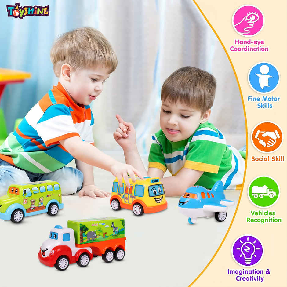 Toyshine Friction-Powered Multicolor Automobile for Kids