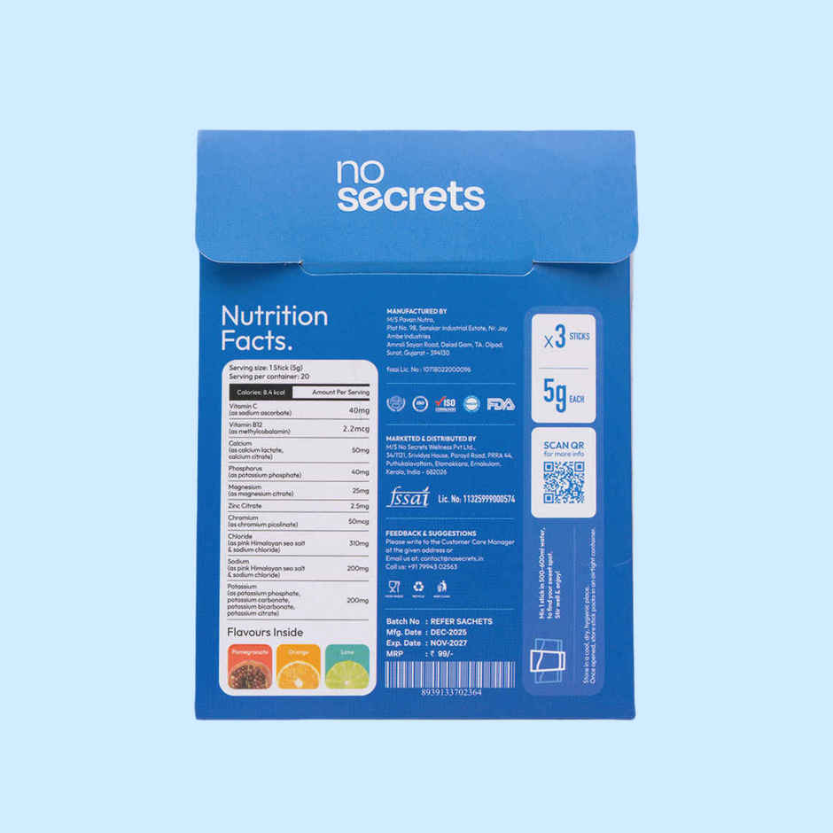 No Secrets Perfect Hydration Duo Electrolytes & Antioxidants Trial Bundle