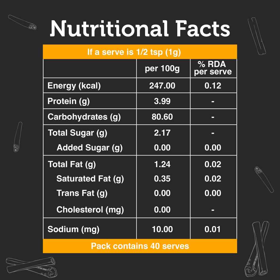 On1Y Whole Cinnamon | Dalchini Sticks