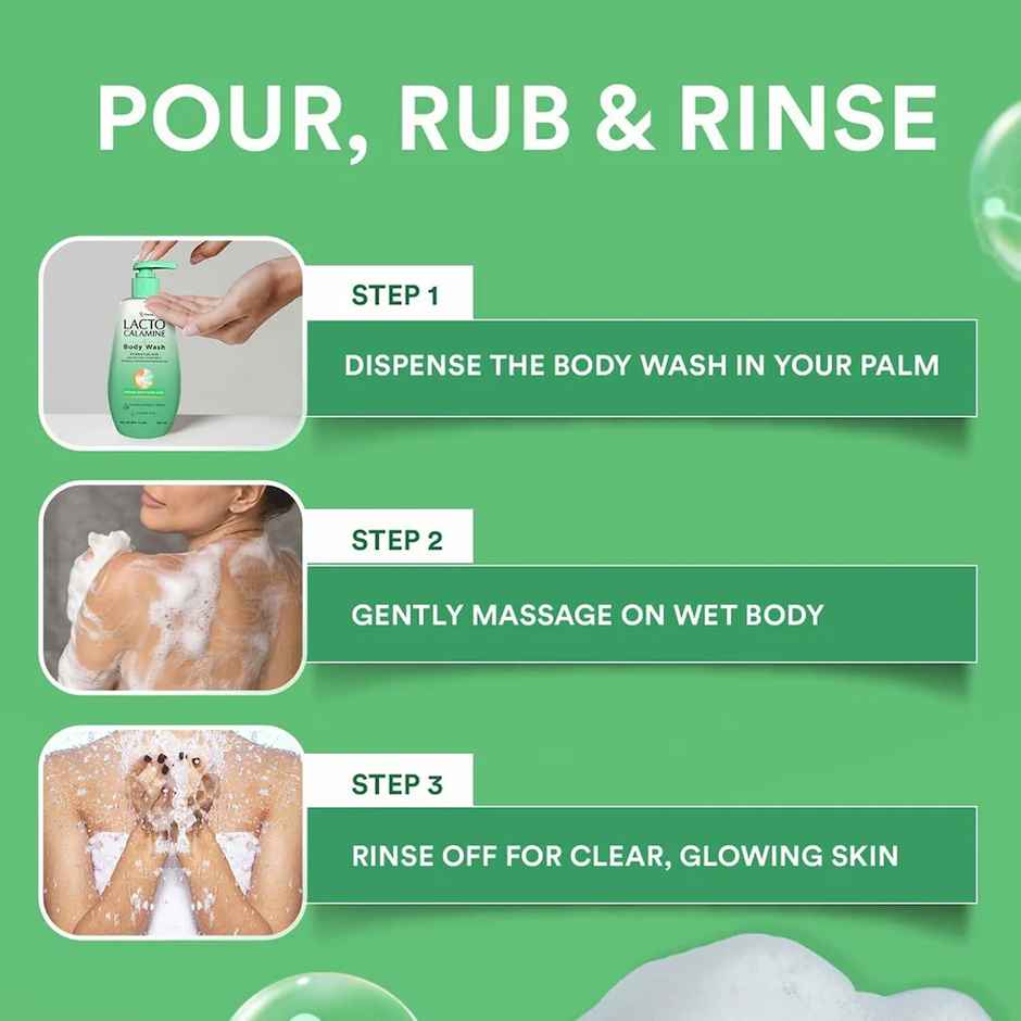 Lacto Calamine 1% Salicylic Acid Body Wash | Pouch Pack | With Cica, Aloe Vera