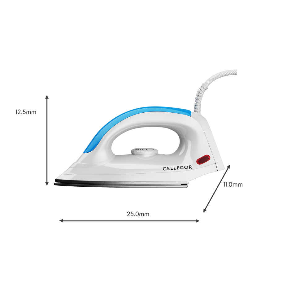 Cellecor CDILW10 Dry Iron | White & Blue