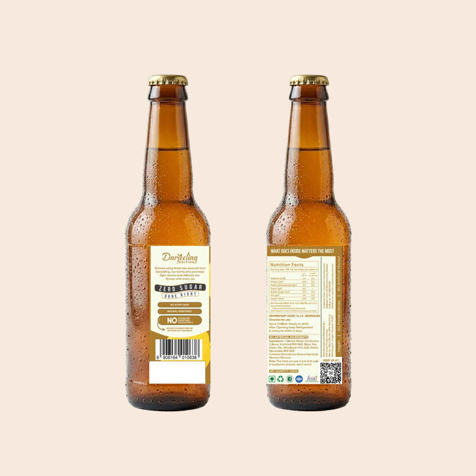 Toyo Kombucha Zero Sugar Ginger Lemon | Non-Alcoholic Kombucha