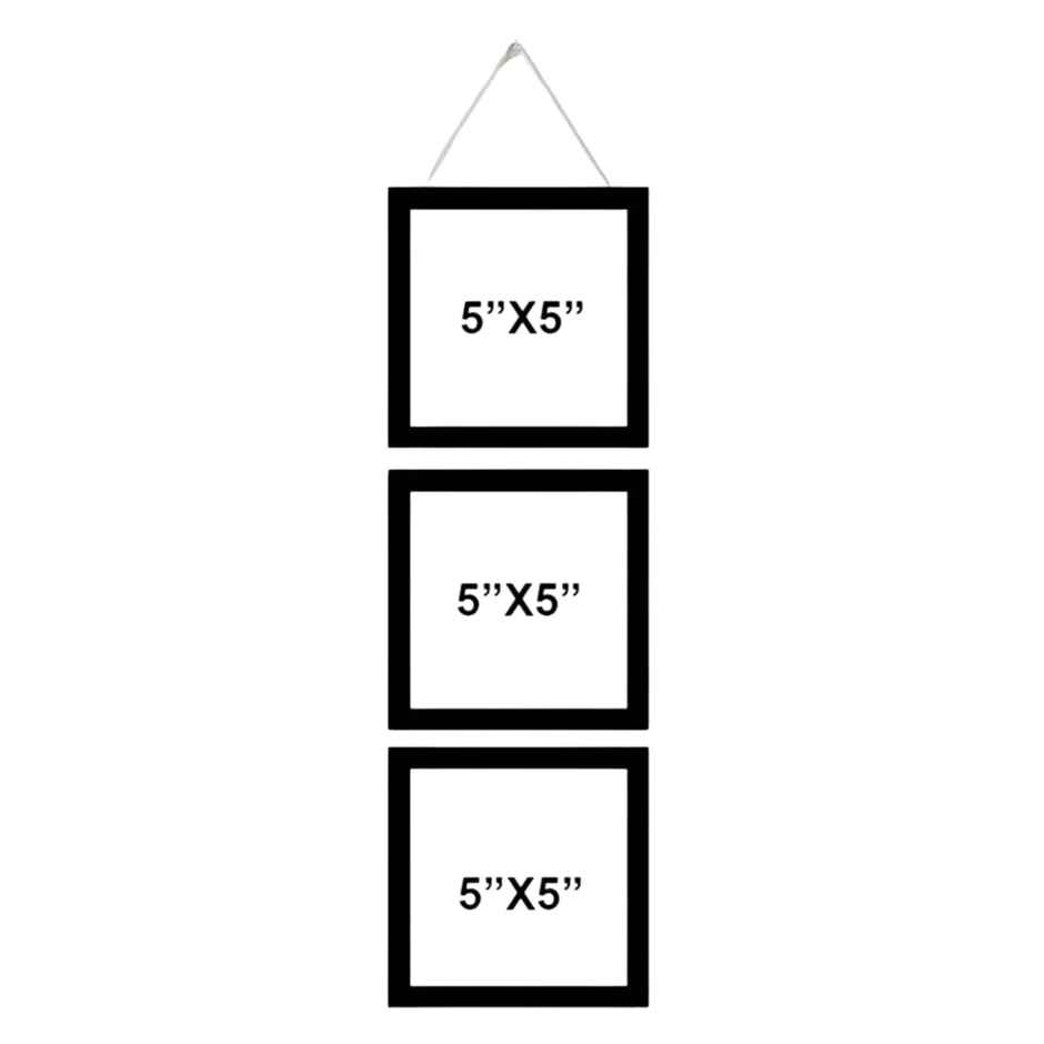 Casacraft by Pepperfry Set of 3 Black Collage Photo Frames