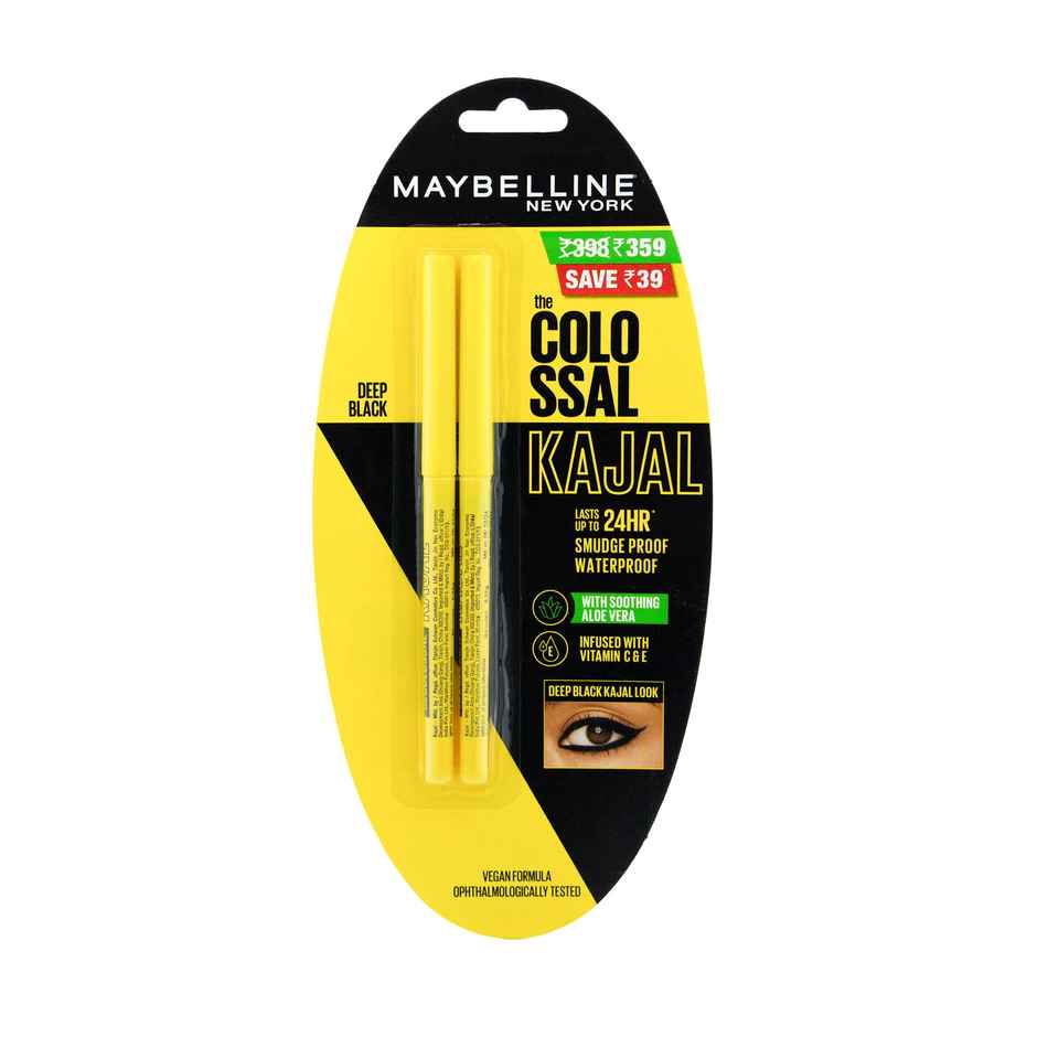 Maybelline Colossal Kajal Pack of 2, Black