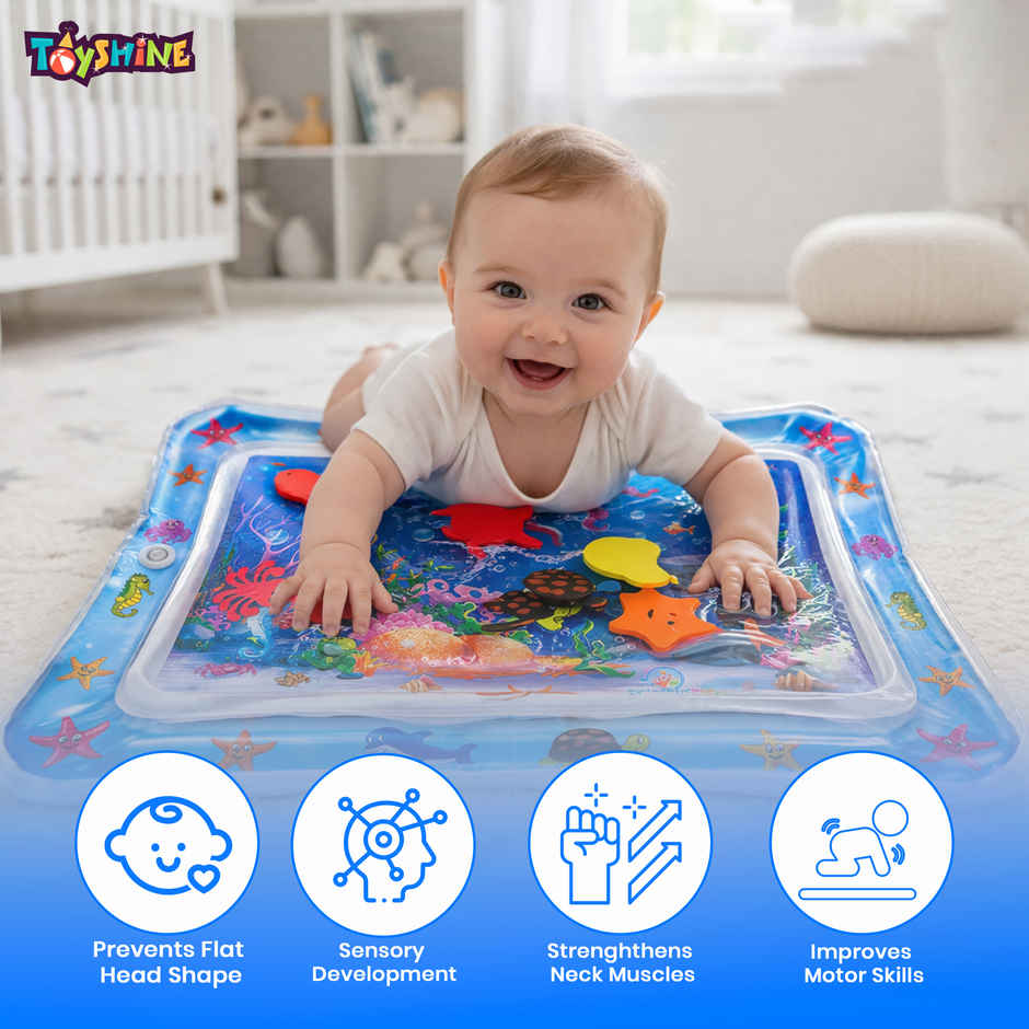 Toyshine Inflatable Water Play Mat for Babies, Multicolor