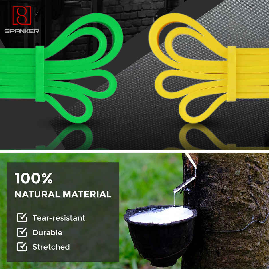 Spanker Sports 45mm Natural Rubber Resistance Band for Fitness, Yoga & Strength Training