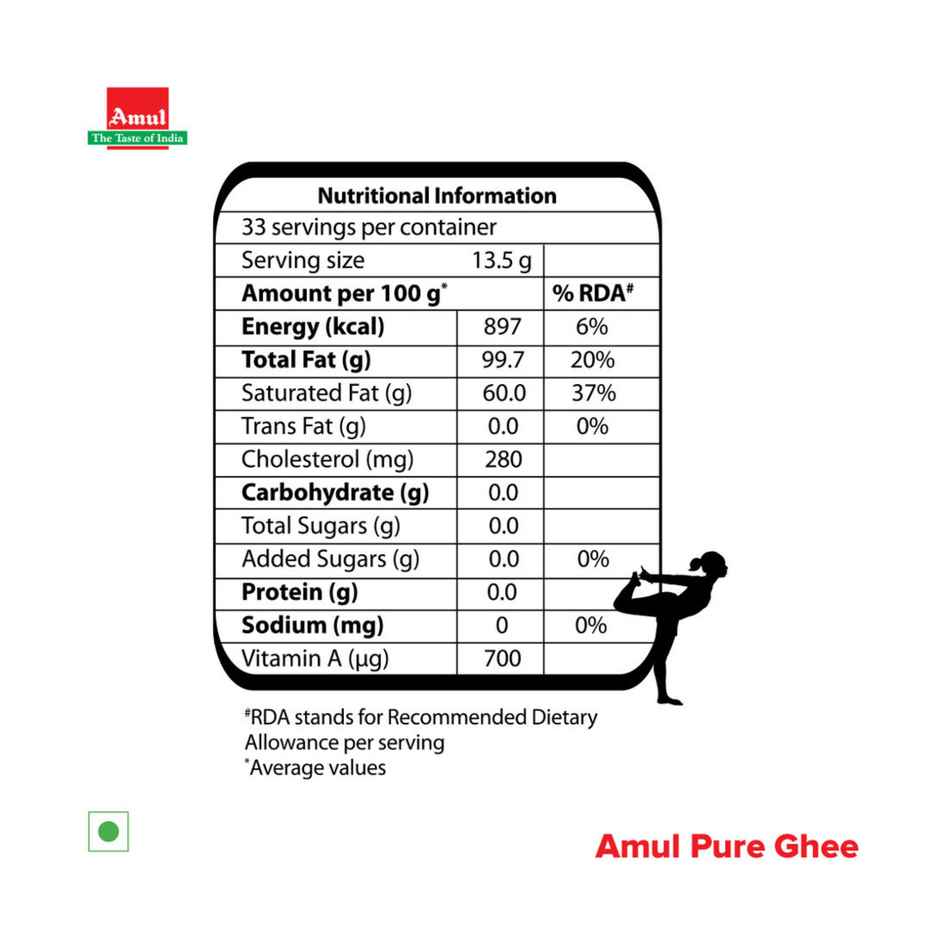 Amul Cow Ghee | Pouch | Classic & Authentic