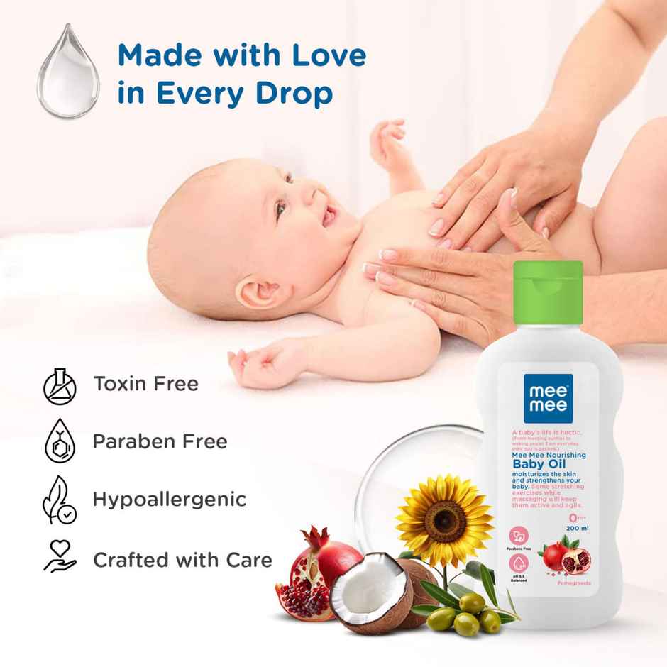 Mee Mee Baby Oil with Fruit Extracts | Newborn Friendly