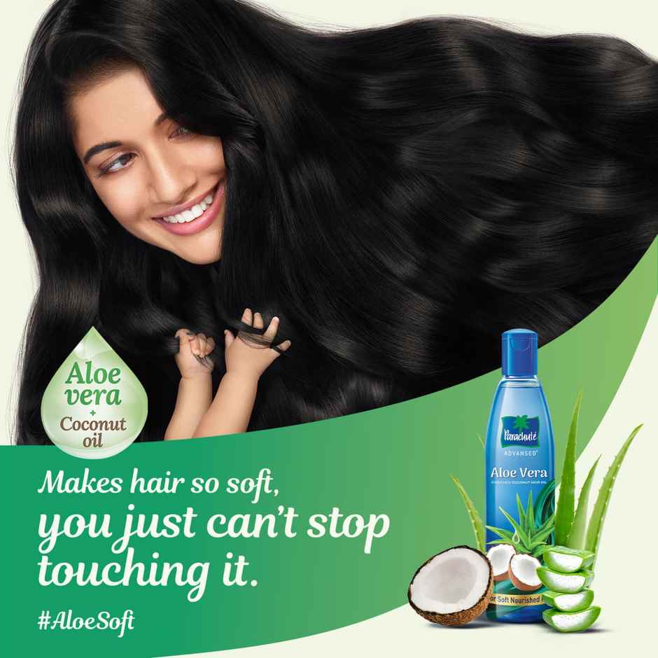 Parachute Advansed Aloe Vera Hair Oil - Coconut for Nourishment, Aloe Vera For Soft Hair