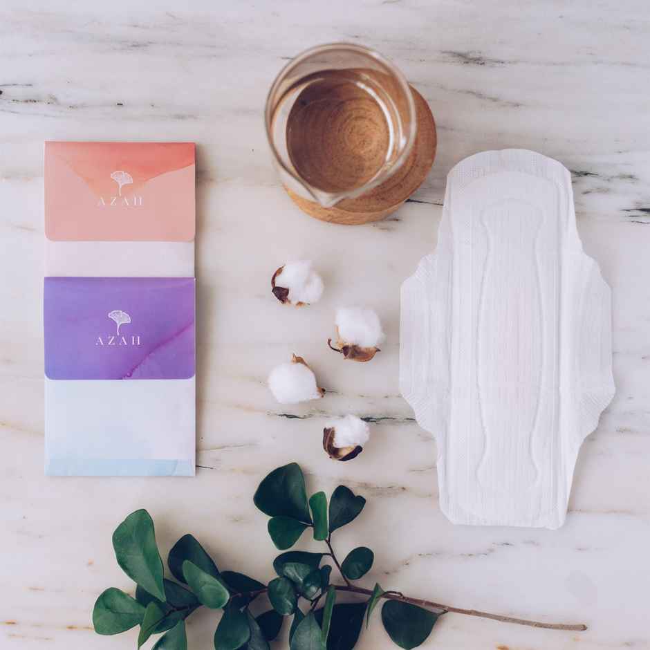 Azah Rash-Free Sanitary Pads (Box of 30 Pads : All XL - with Disposable bags)