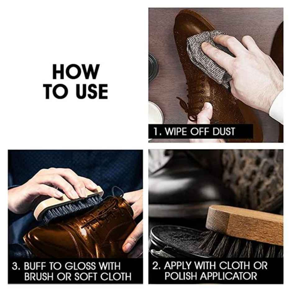 Cherry Blossom Dark Tan Wax Shoe Polish Leather Shoe Shiner