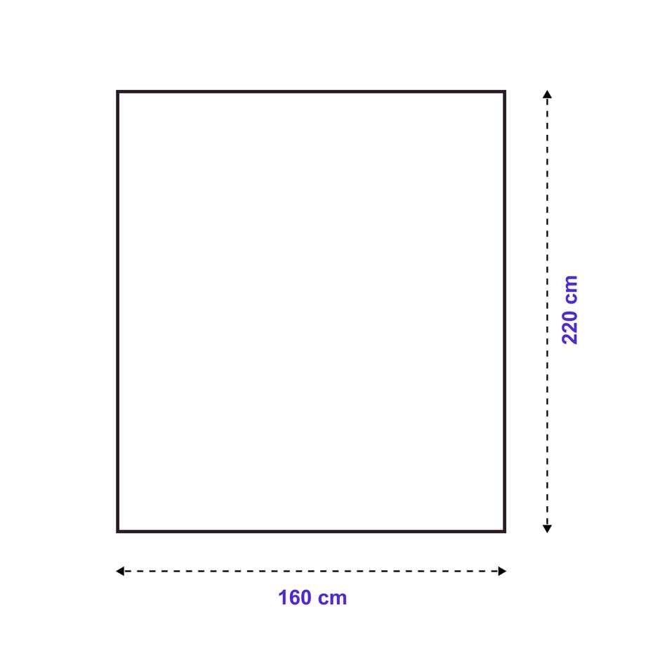 Signature 570 Gsm Polyester Beige & White Heavy Winter Super Soft Single Bed Mink Blanket