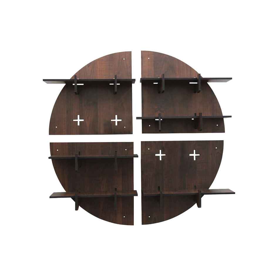 Casacraft by Pepperfry Brown Engineered Wood Round Modular Book Shelf - Set Of 4