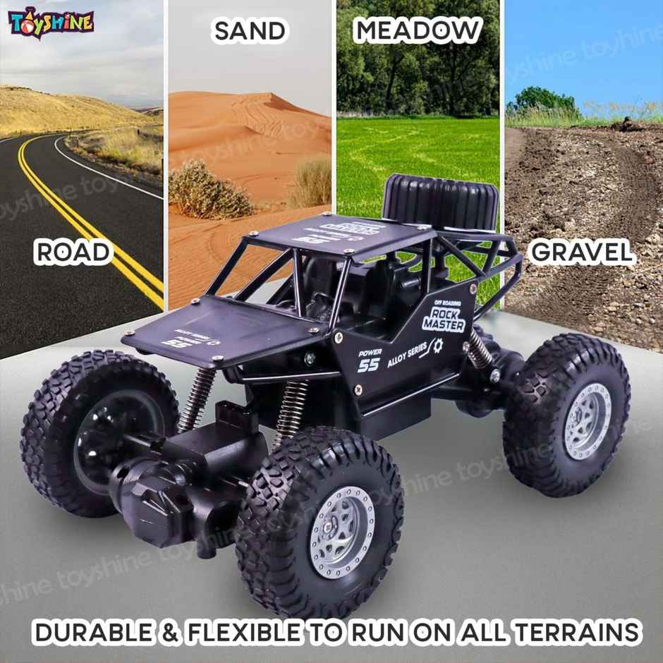 Toyshine 1:18 Scale 40MHz Remote Control Off-Road Rock Crawler High-Speed Alloy Racing Car - Silver
