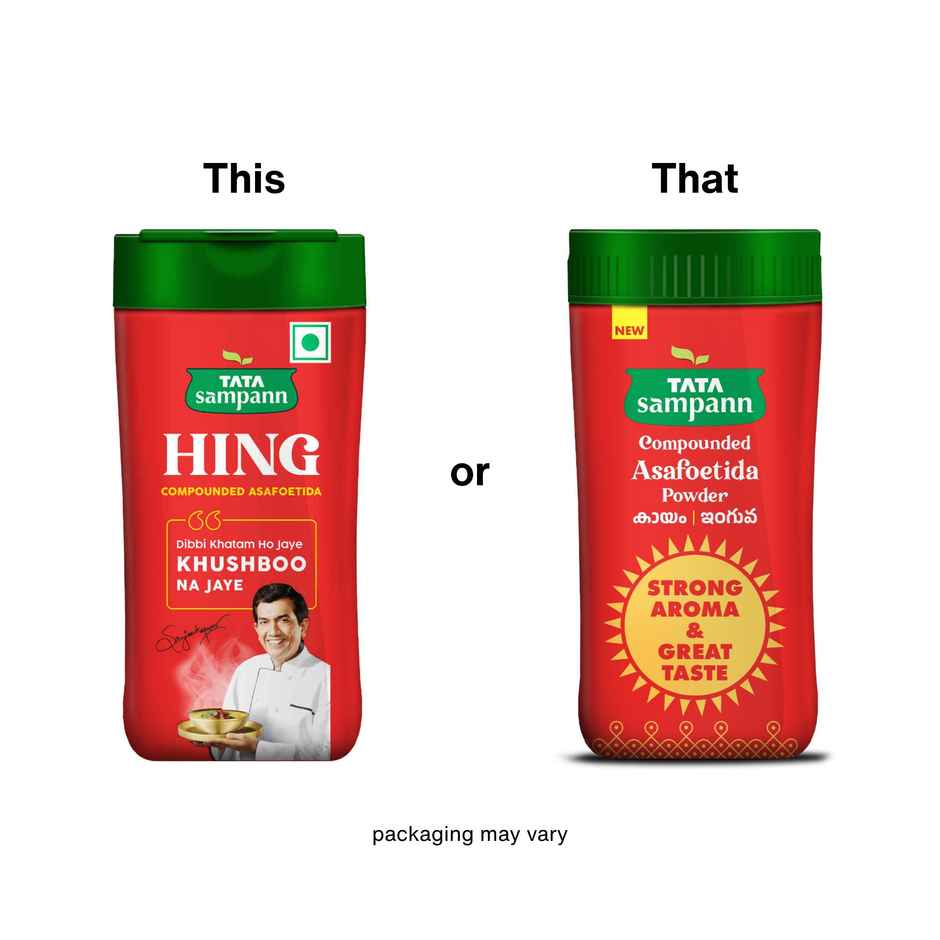 Tata Sampann Hing, Compounded Asafoetida | Bandhani Hing, Strong Flavour & Aroma