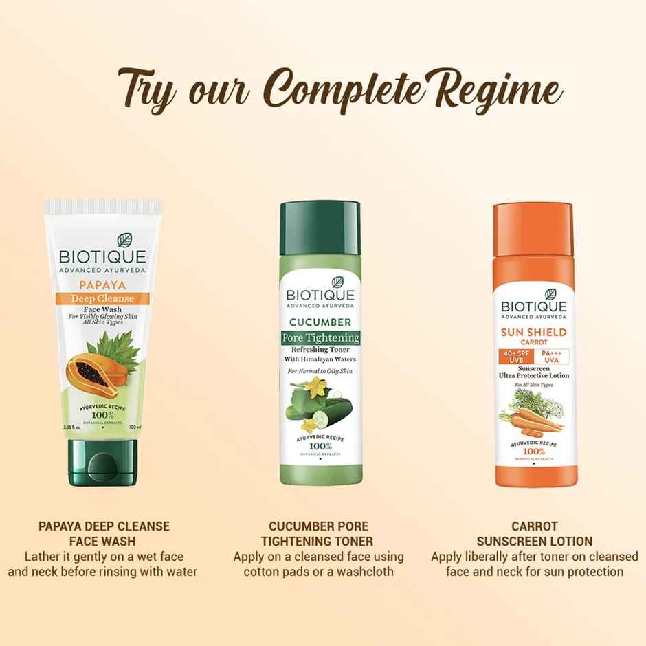 Biotique Sun Shield Carrot 40+Spf Sunscreen Lotion