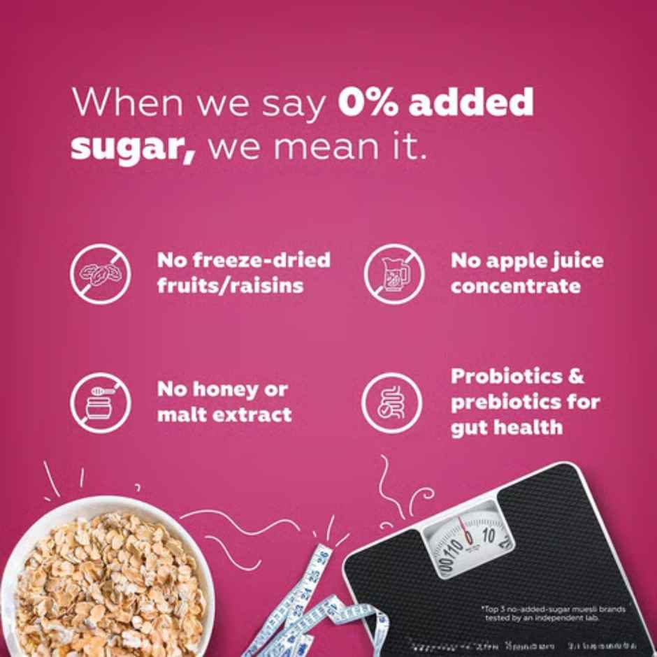 Yoga Bar Super Muesli,No Added  Sugar,Probiotics & Prebiotics,82%Whole Grains+Seeds+Almonds