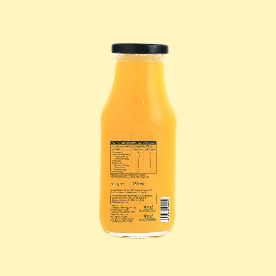 Pluckk Cold Pressed Extracted Valencia Orange Juice | No Preservatives | No Added Sugar