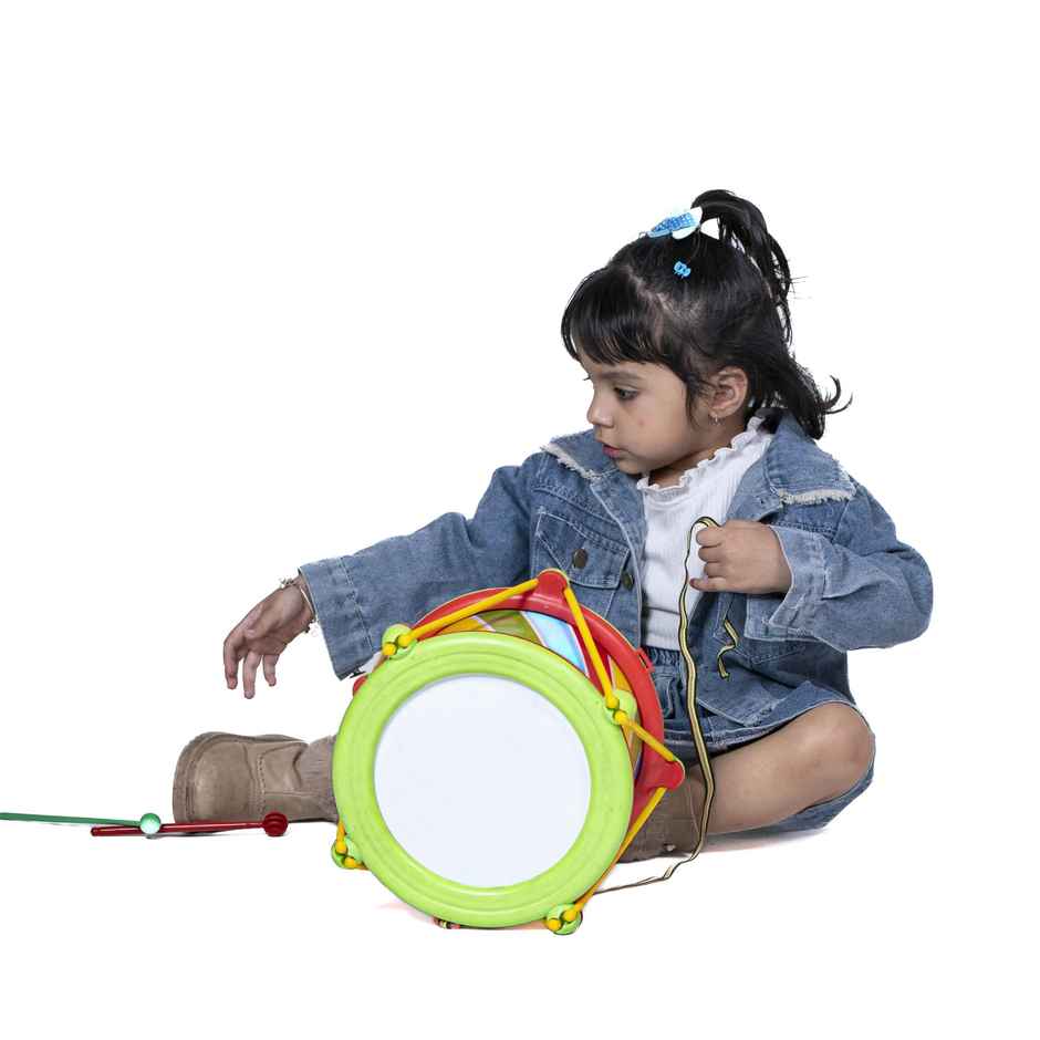 Toybharat Musical Drum Big | Multicolour | Travel Toys | Birthday Gift | Assorted