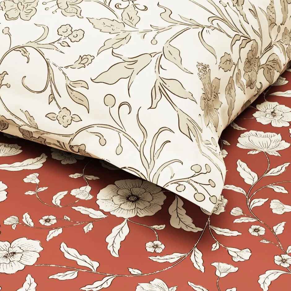 Kopa Extra Smooth Micro Bedsheet With 2 Pillow Covers -3Pc Set (Classic Cotton Feel)Floral-Wildrose