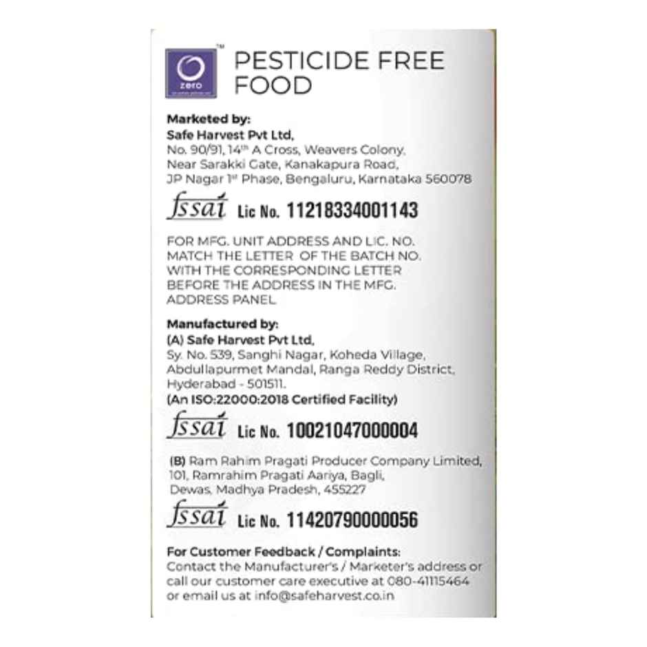 Safe Harvest Pesticide-Free Unpolished Chana Dal | Natural | No Artificial Flavours