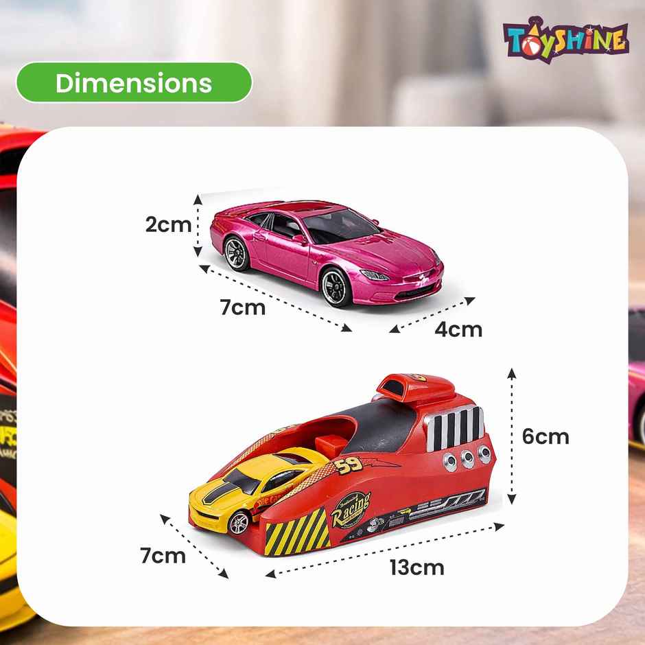 Toyshine Rapid Launcher Play Set Toy With 3 Die Cast Metal Cars Toddler Racing Car Quick Action (Colour May Vary)