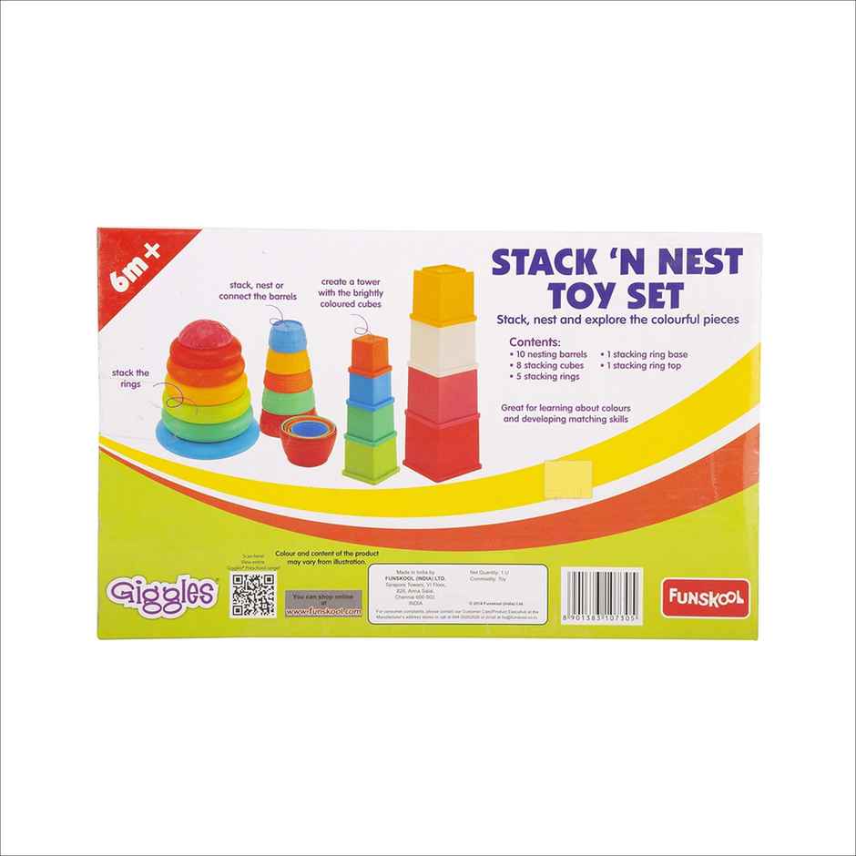 Funskool Giggles Stack N Nest Toy Set - Perfect for Little Hands