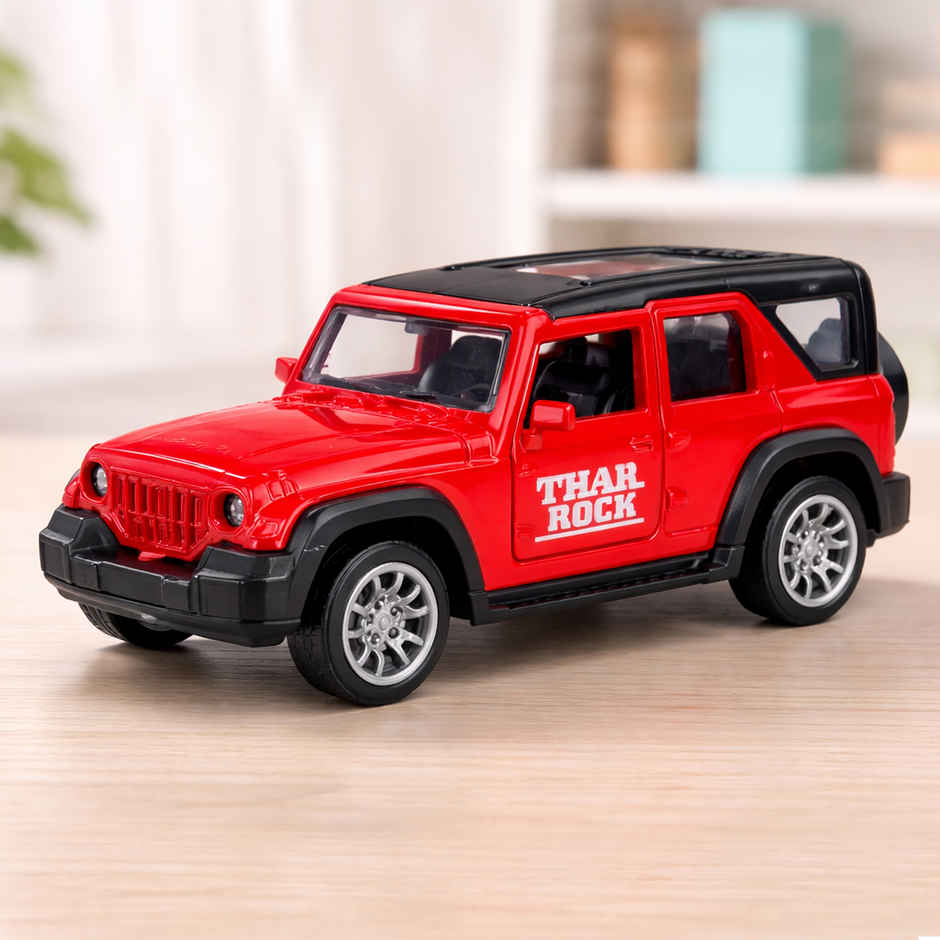 Toyshine 1:32 Scale Diecast Thar Vehicle with Pull Back & Opening Doors - Red