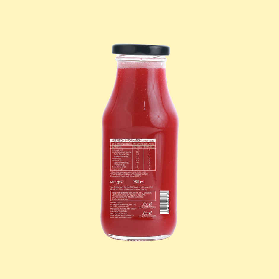 Pluckk Cold Pressed Extracted Mixed Berries Juice | No Preservatives | No Added Sugar