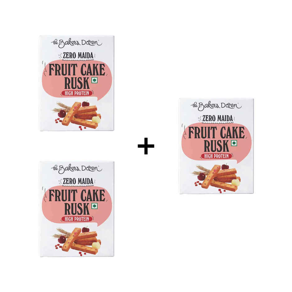 The Baker's Dozen Fruit Cake Rusk Combo - Buy at ₹306 Online | Instant ...