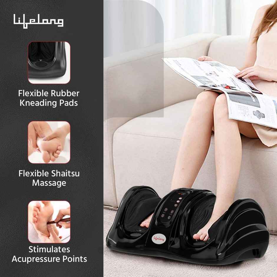 Lifelong Llm756 Powerful Electric Foot Massager For Pain Relief With Kneading And Rolling Massager